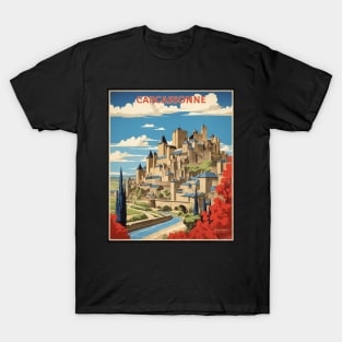 Carcassone France Vintage Poster Tourism T-Shirt